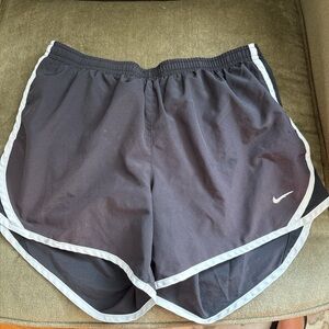 Nike Girls Black and White Athletic Shorts